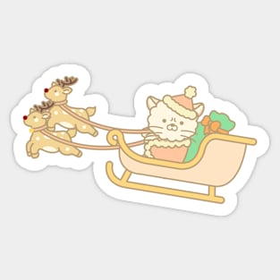 Cute Santa delivers gifts Sticker